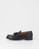 Black, Polished Leather