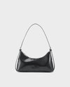 Black, Polished Leather